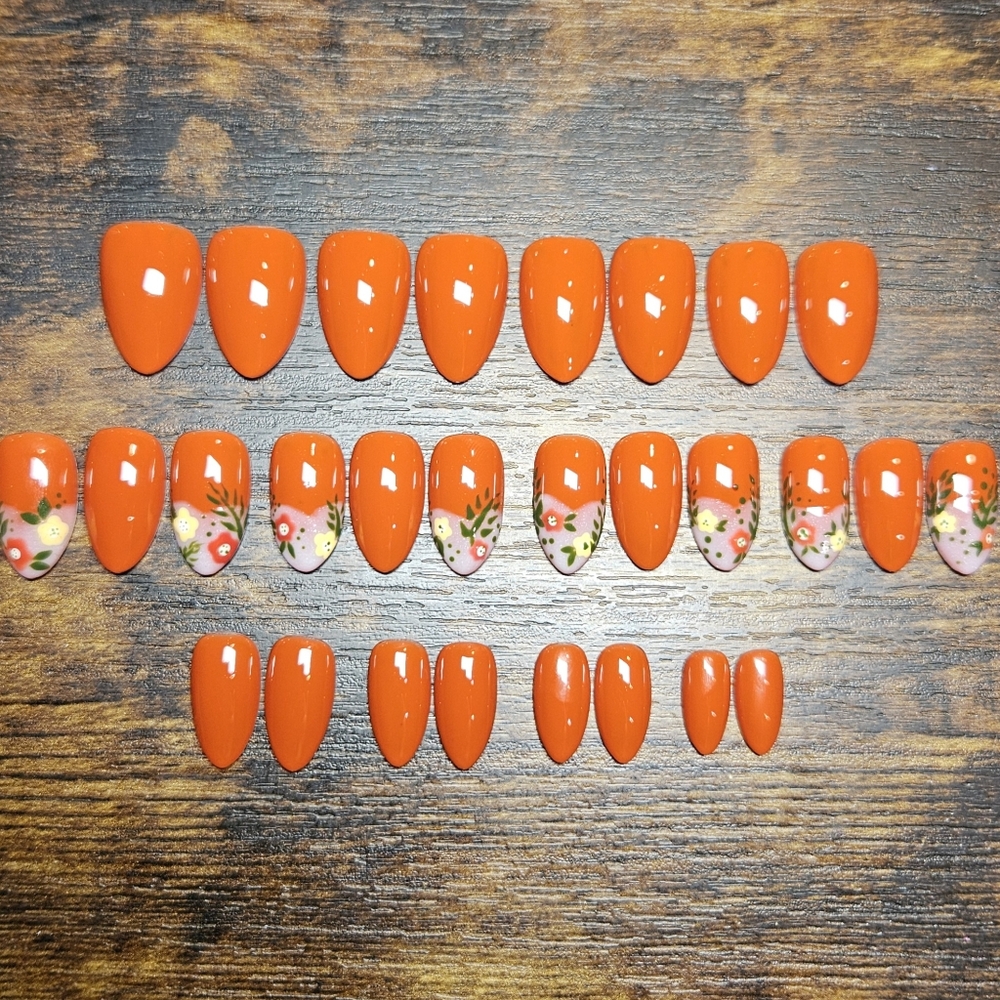 Custom Handcrafted Press On Set - Short Almond